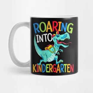 Kids Roaring Into Kindergarten Dinosaur Student Back To School Mug